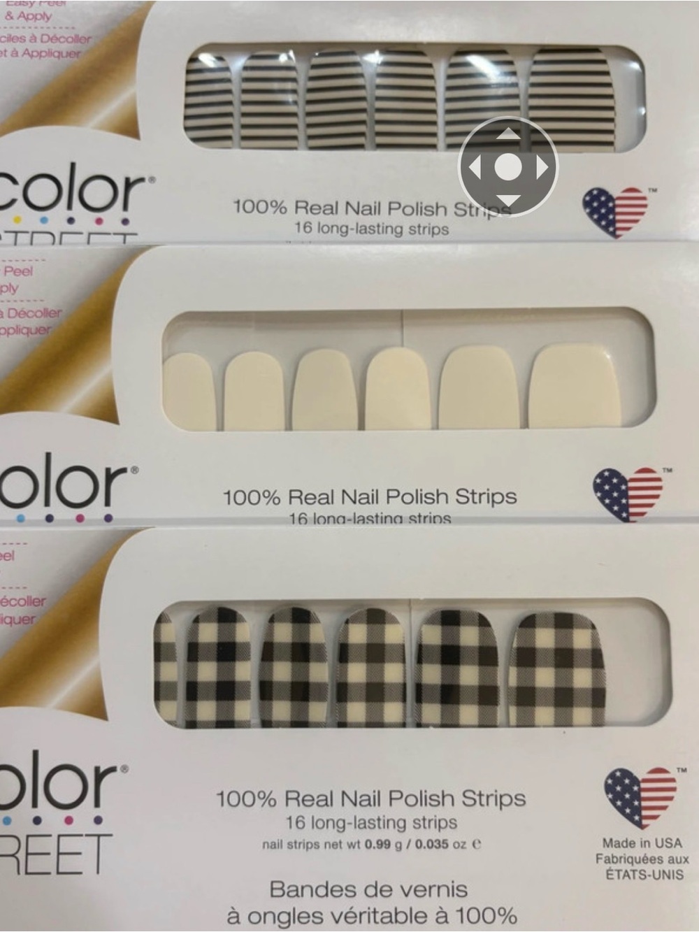 FLASH SALE!!! Neutral & Black Plaid Color Street Nail Polish Strips - 3 Pack $15